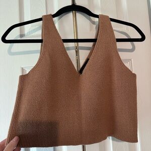 House of Harlow 1960 Tan Knit Tank Top